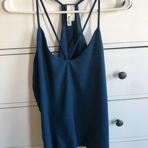 Teal tank with strap detail